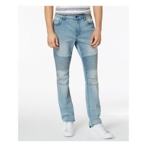 AMERICAN RAG Mens Light Blue Stretch, Slim Fit Stretch Jeans W33/ L30